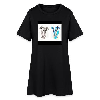 Double Dog Sketch Pop Art - Women’s T-Shirt Dress - black - Front