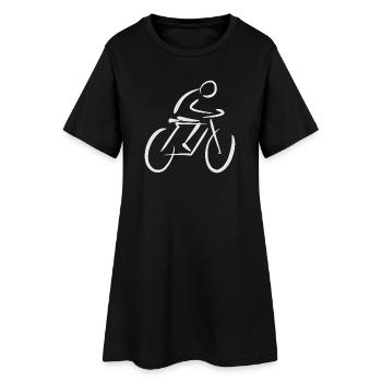 Cyclistes à vélo - Robe T-shirt Femme - noir - Devant