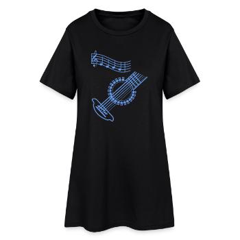 Musicien guitare - Robe T-shirt Femme - noir - Devant