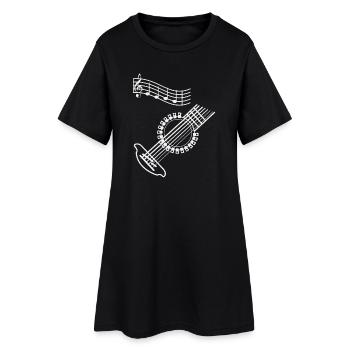 Musicien guitare - Robe T-shirt Femme - noir - Devant