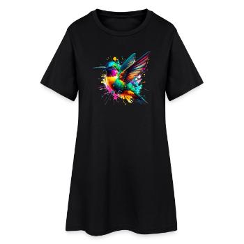Colibri - Robe T-shirt Femme - noir - Devant