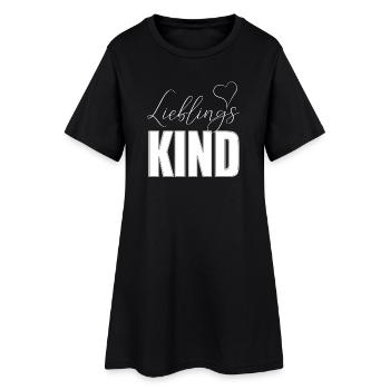 Enfant préféré Enfant préféré avec du cœur - Robe T-shirt Femme - noir - Devant