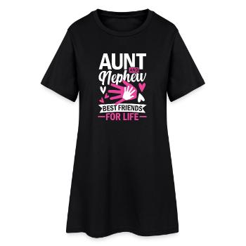 aunt and nephew best friends for life - Frauen T-Shirt-Kleid - Schwarz - Vorne