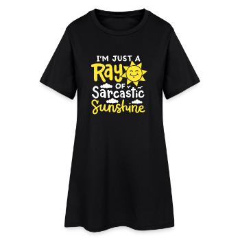 Sarkastischer Humor Sarkasmus - Frauen T-Shirt-Kleid - Schwarz - Vorne