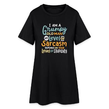 Sarkasmus sarkastischer Spruch - Frauen T-Shirt-Kleid - Schwarz - Vorne