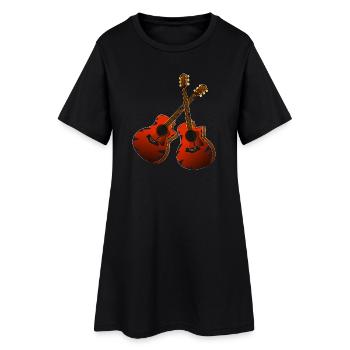 Musicien guitare - Robe T-shirt Femme - noir - Devant