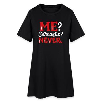 Sarkastisch lustiger Sarkasmus - Frauen T-Shirt-Kleid - Schwarz - Vorne