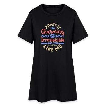 Sarkasmus sarkastischer Spruch - Frauen T-Shirt-Kleid - Schwarz - Vorne