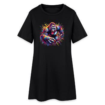 Gorille - Robe T-shirt Femme - noir - Devant