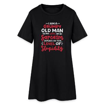 Sarkasmus sarkastischer Spruch - Frauen T-Shirt-Kleid - Schwarz - Vorne