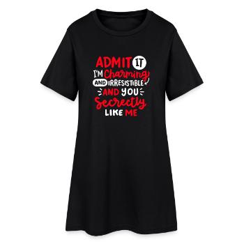 Lustiger Sarkastischer Spruch - Frauen T-Shirt-Kleid - Schwarz - Vorne