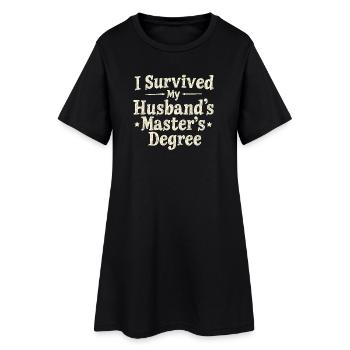 J’AI SURVÉCU À LA MAÎTRISE DE MON MARI - Robe T-shirt Femme - noir - Devant