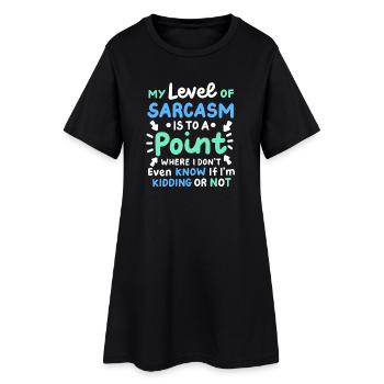Sarkasmus sarkastischer Humor - Frauen T-Shirt-Kleid - Schwarz - Vorne