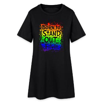 NÉ POUR SE DÉMARQUER, PAS POUR S’INTÉGRER - Robe T-shirt Femme - noir - Devant