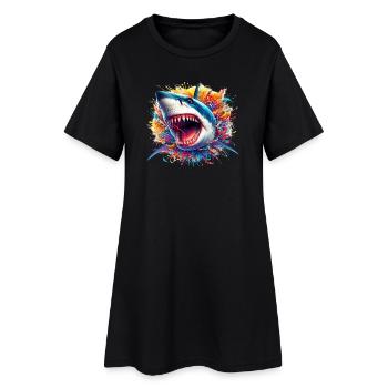 Shark - Women’s T-Shirt Dress - black - Front