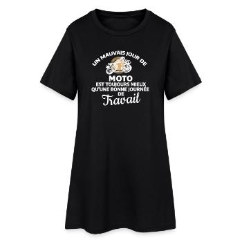 Working Day Motorcycle Quote - Women’s T-Shirt Dress - black - Front