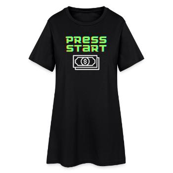 Appuyez sur Start Retro Arcade Bill - Robe T-shirt Femme - noir - Devant