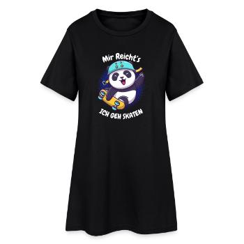 Mir Reichts Ich Geh Skaten Panda Skateboard - Frauen T-Shirt-Kleid - Schwarz - Vorne