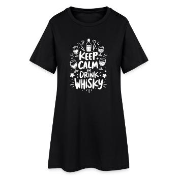 RESTEZ CALME ET BUVEZ DU WHISKY, DU WHISKY - Robe T-shirt Femme - noir - Devant