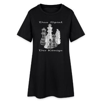 Schach figuren - Frauen T-Shirt-Kleid - Schwarz - Vorne