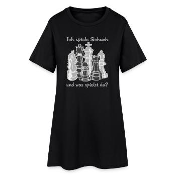 Schach figuren - Frauen T-Shirt-Kleid - Schwarz - Vorne