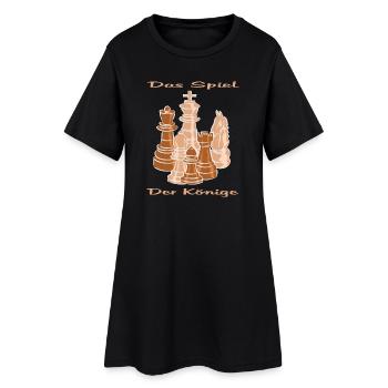 Schach figuren - Frauen T-Shirt-Kleid - Schwarz - Vorne