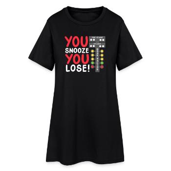 Beschleunigungsrennen Drag Racer - Frauen T-Shirt-Kleid - Schwarz - Vorne