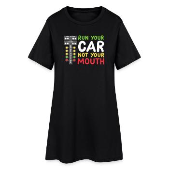 Drag Racing Rennwagen Drag Racer - Frauen T-Shirt-Kleid - Schwarz - Vorne