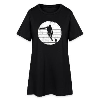 Dessin d’un joueur de rugby - Robe T-shirt Femme - noir - Devant