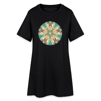 Le poisson et la lune - Robe T-shirt Femme - noir - Devant