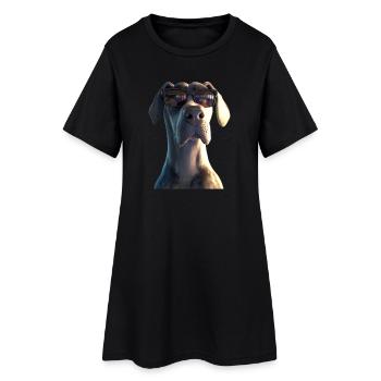 Great Dane Hatz Male Saupacker Great Dane - Women’s T-Shirt Dress - black - Front