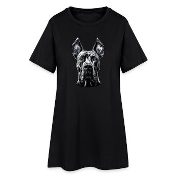 Dogue Allemand Hatz Mâle Saupacker Dogue Allemand - Robe T-shirt Femme - noir - Devant