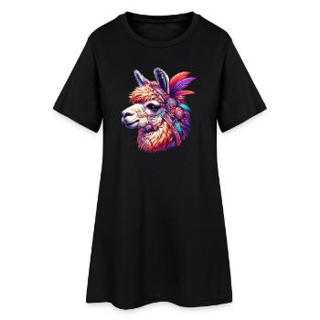 Alpaca - Women’s T-Shirt Dress - black - Front