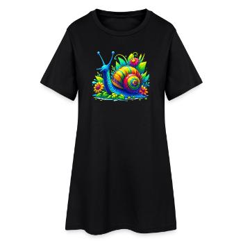 Escargot - Robe T-shirt Femme - noir - Devant