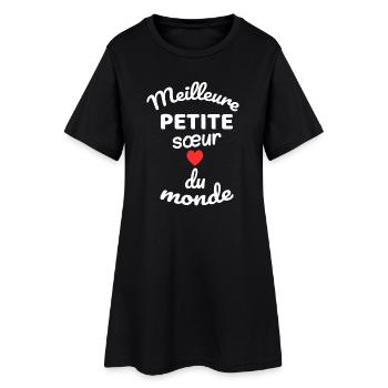 Little Sister Sibling Circle World - Women’s T-Shirt Dress - black - Front