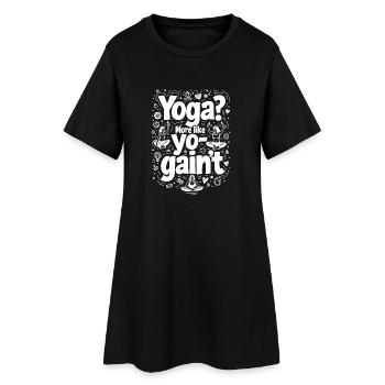 YOGA? PLUTÔT YO-GAIN’T, YOGA AMUSANT - Robe T-shirt Femme - noir - Devant