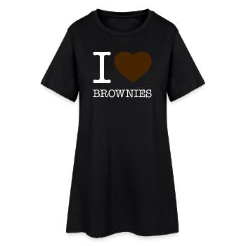 J’ADORE LES BROWNIES - Robe T-shirt Femme - noir - Devant