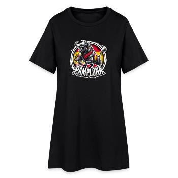 Pamplona Spanien Urlaub España - Frauen T-Shirt-Kleid - Schwarz - Vorne