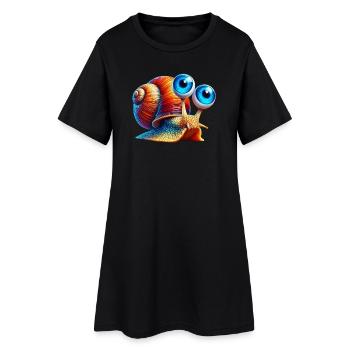 Escargot - Robe T-shirt Femme - noir - Devant
