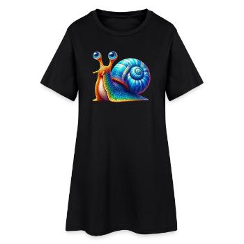 Escargot - Robe T-shirt Femme - noir - Devant