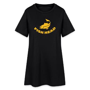TÊTE DE POISSON - Robe T-shirt Femme - noir - Devant