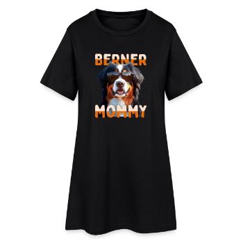 Bouvier Bernois Maman Maman Fête des Mères Maman Bernoise - Robe T-shirt Femme - noir - Devant