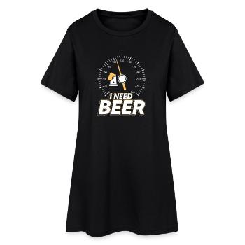 I need beer - Frauen T-Shirt-Kleid - Schwarz - Vorne