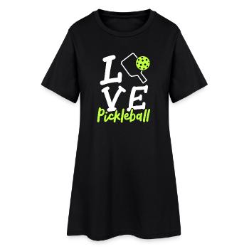 Pickleball Spieler Pickleball Liebhaber - Frauen T-Shirt-Kleid - Schwarz - Vorne