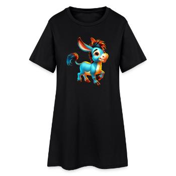 Donkey Mule - Women’s T-Shirt Dress - black - Front