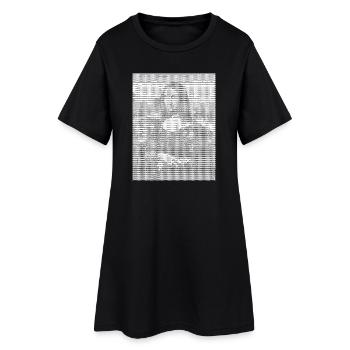 Mona Lisa - La Joconde - ASCII Art - Pixel - Robe T-shirt Femme - noir - Devant