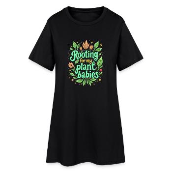 ENRACINEMENT DE MES BÉBÉS PLANTES - Robe T-shirt Femme - noir - Devant