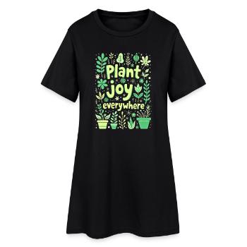 PLANTEZ DE LA JOIE PARTOUT - Robe T-shirt Femme - noir - Devant