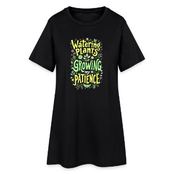 ARROSER LES PLANTES, DÉVELOPPER MA PATIENCE - Robe T-shirt Femme - noir - Devant