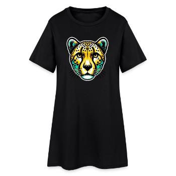 Guépard - Robe T-shirt Femme - noir - Devant